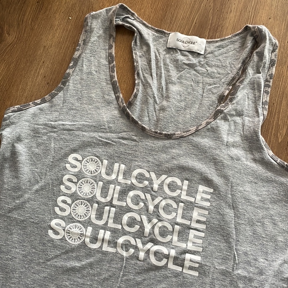 SoulCycle Gray Racerback Tank Top